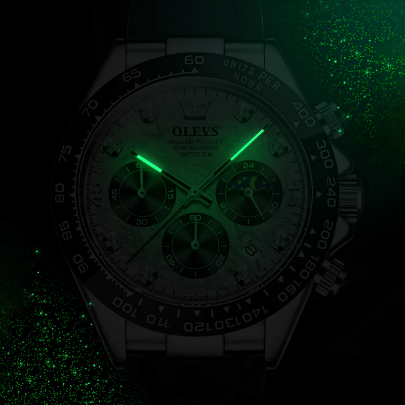 Waterproof Men's Quartz Watch With Silicone Strap With Street Luxury Shine - Image 9