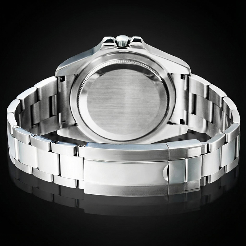 40mm Two Tone Iced Out Blue Dial Watch In White Gold With Gold Shine - Image 8