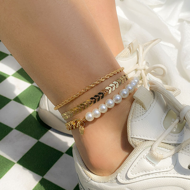 3pcs Multilayer Women Anklet Bold Statement Style With Street Luxury - Image 7