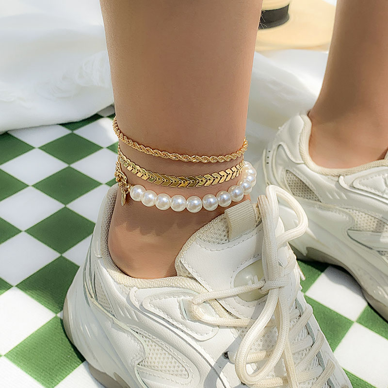 3pcs Multilayer Women Anklet Bold Statement Style With Street Luxury - Image 8