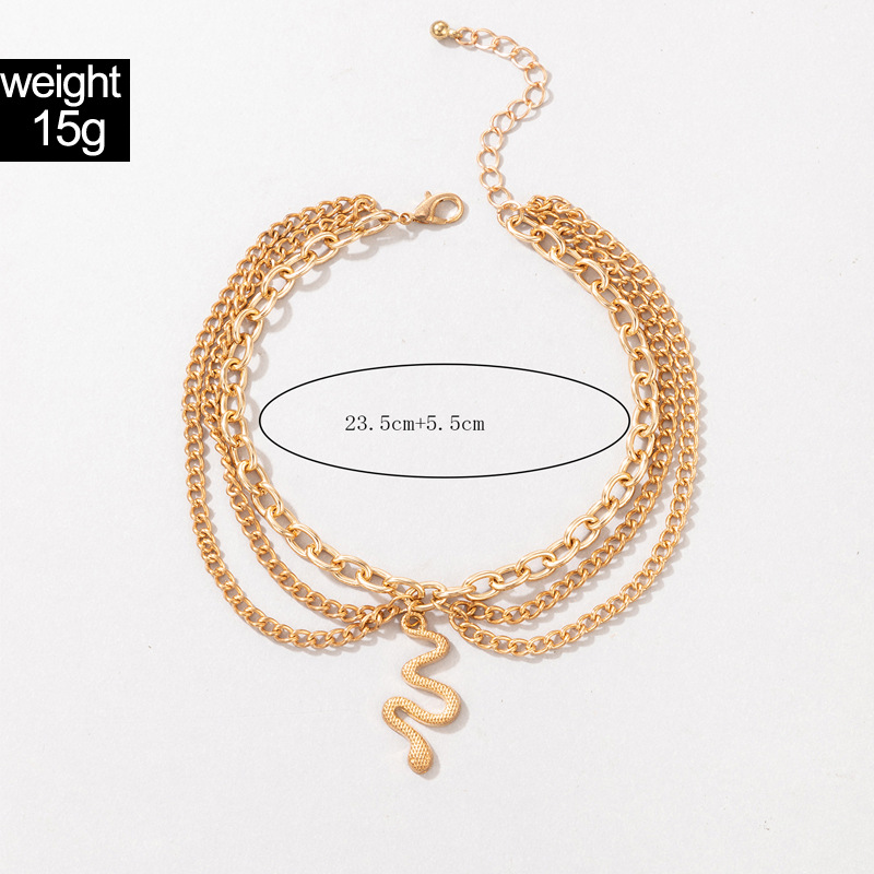 Snake Charm Layered Anklet Bold Statement Style With Street Luxury - Image 4