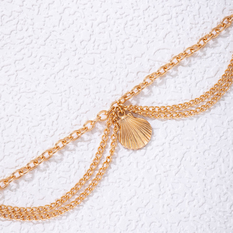 Shell Charm Layered Anklet Bold Statement Style With Street Luxury - Image 4