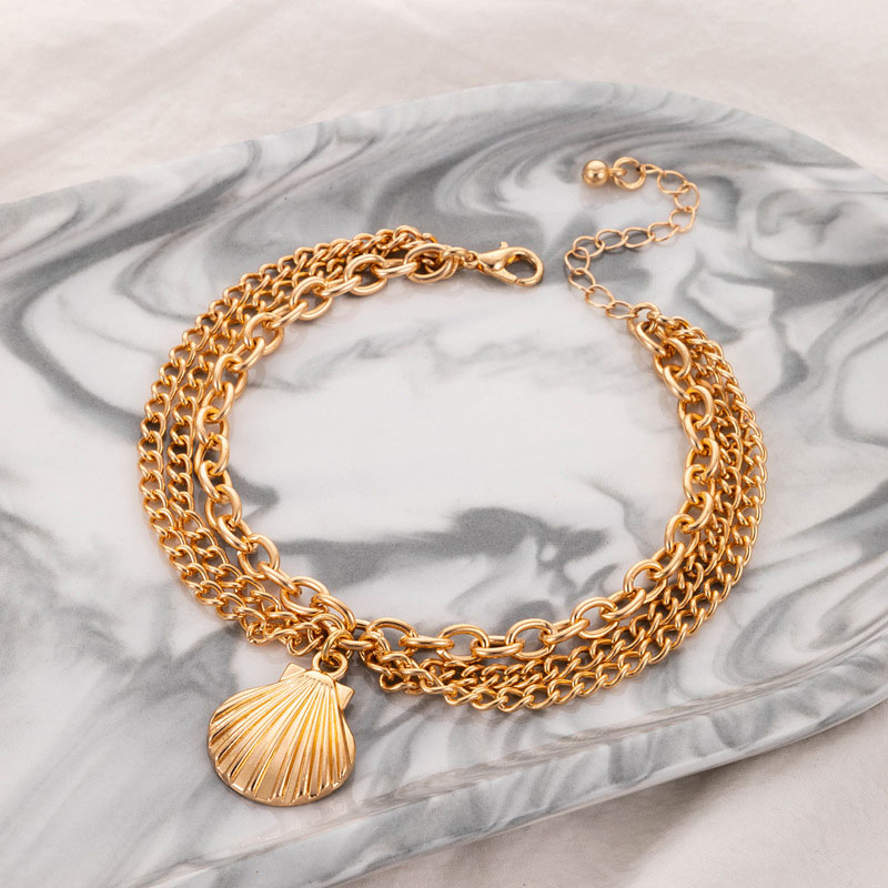 Shell Charm Layered Anklet Bold Statement Style With Street Luxury - Image 5