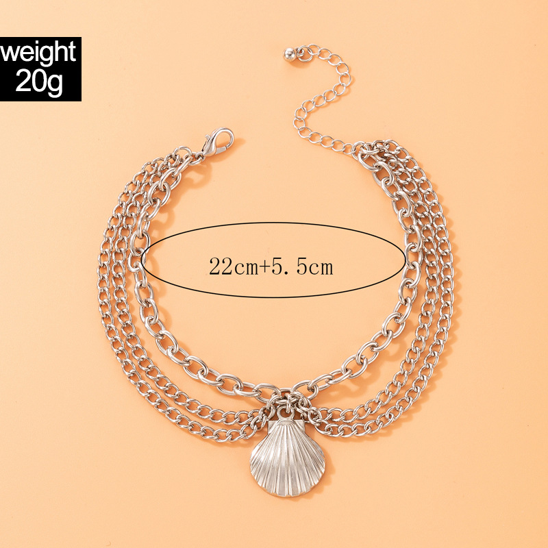 Shell Charm Layered Anklet Bold Statement Style With Street Luxury - Image 6