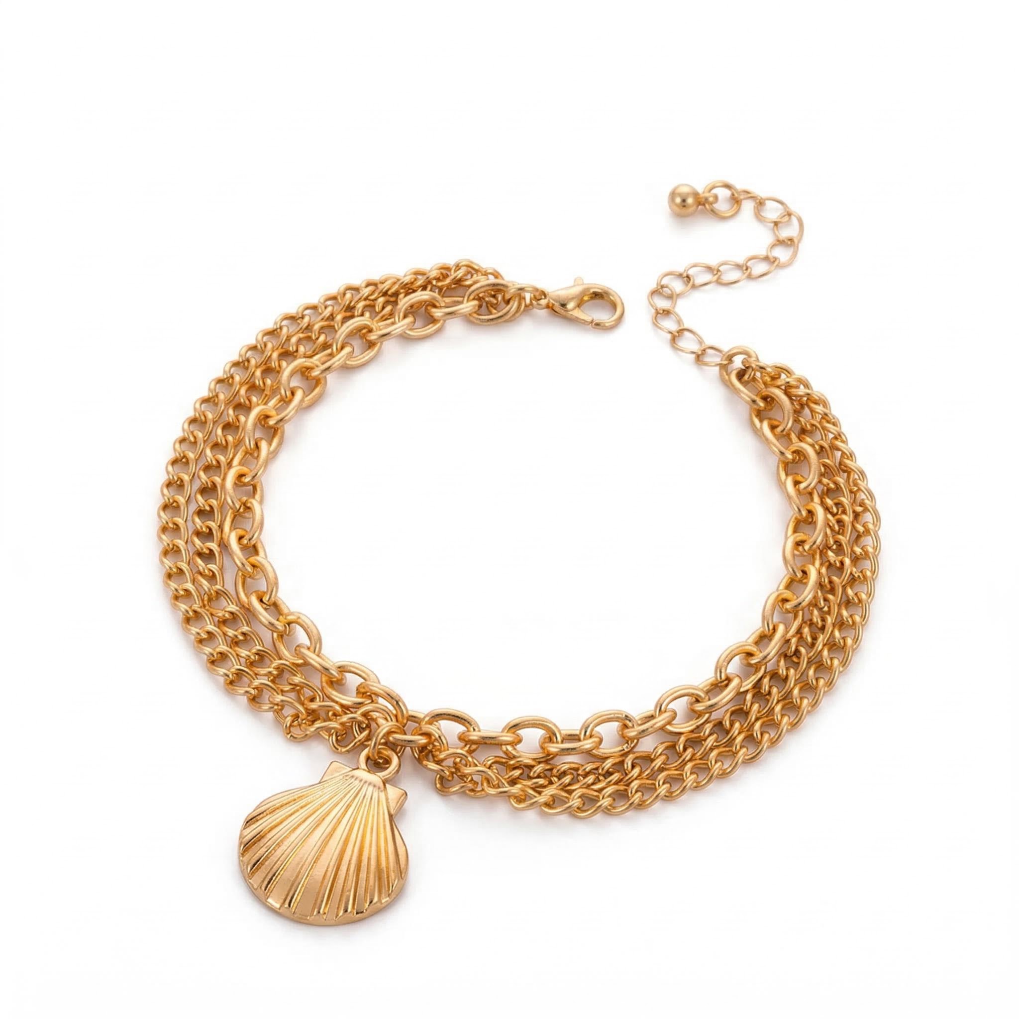 Shell Charm Layered Anklet Bold Statement Style With Street Luxury