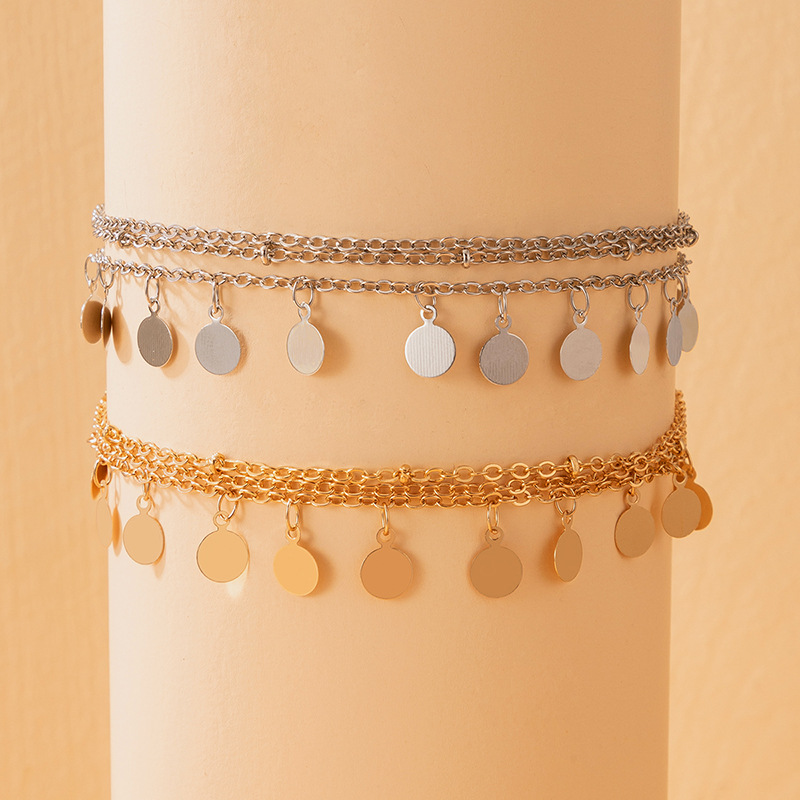 Round Charm Layered Anklet Bold Statement Style With Street Luxury - Image 3