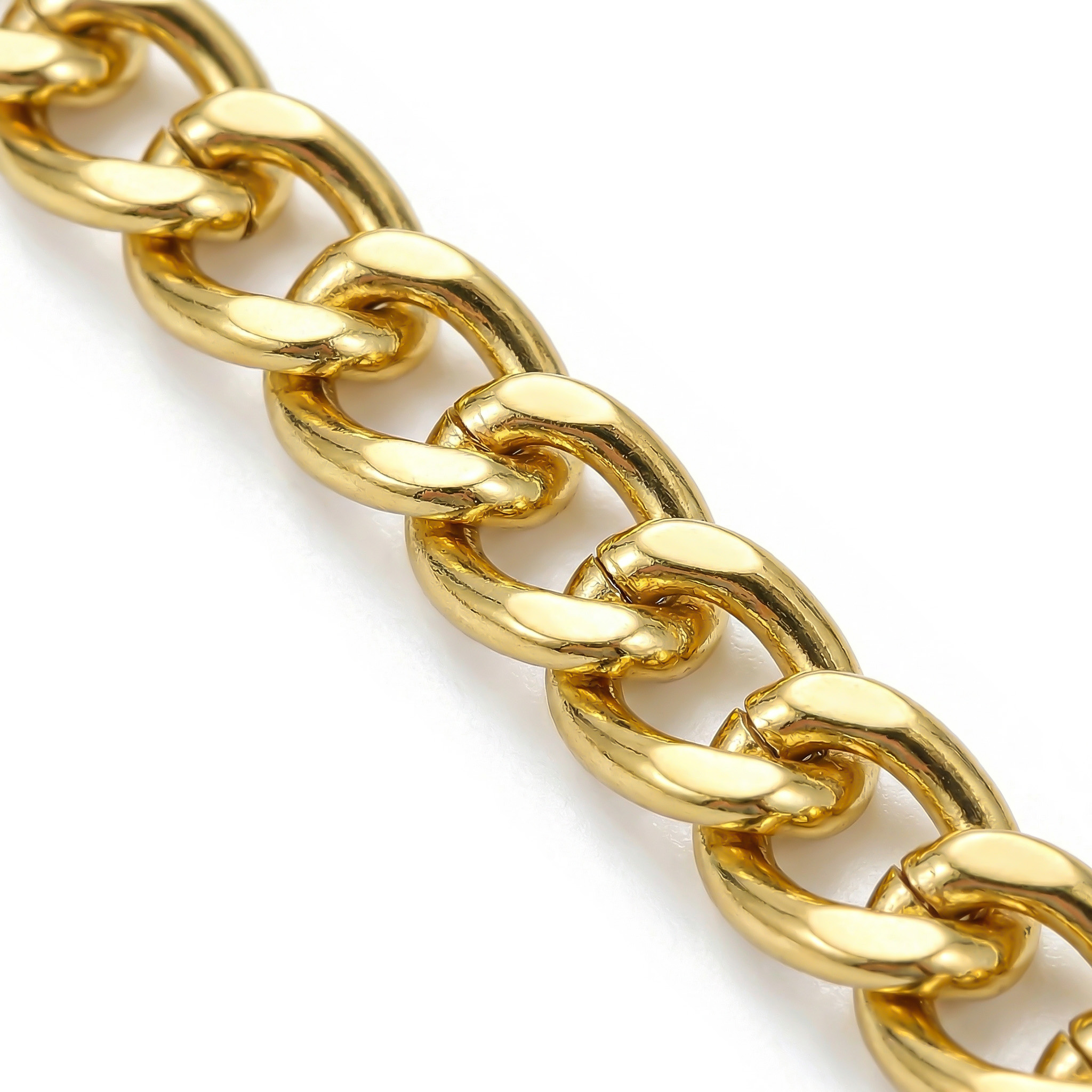 Bold Iced Out A-z Initial Letter Charm Gold Plated Cuban Chain Anklet - Image 7