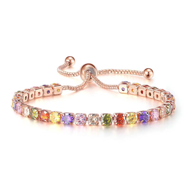 4mm Multi-color Tennis Bracelet Iced Out Shine With Street Luxury - Image 3