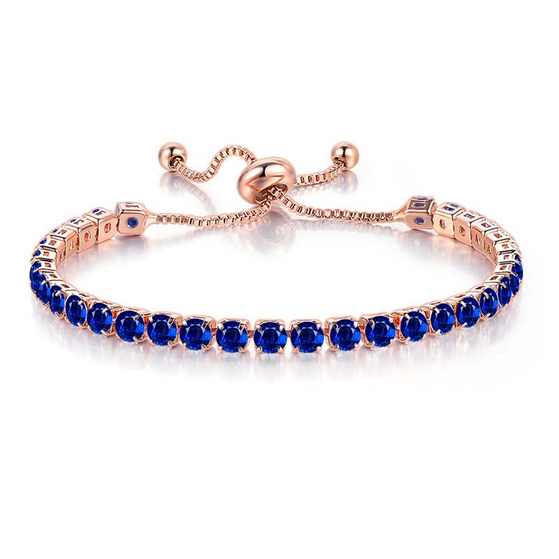 4mm Sapphire Tennis Chain Bracelet Iced Out Shine With Street Luxury - Image 3
