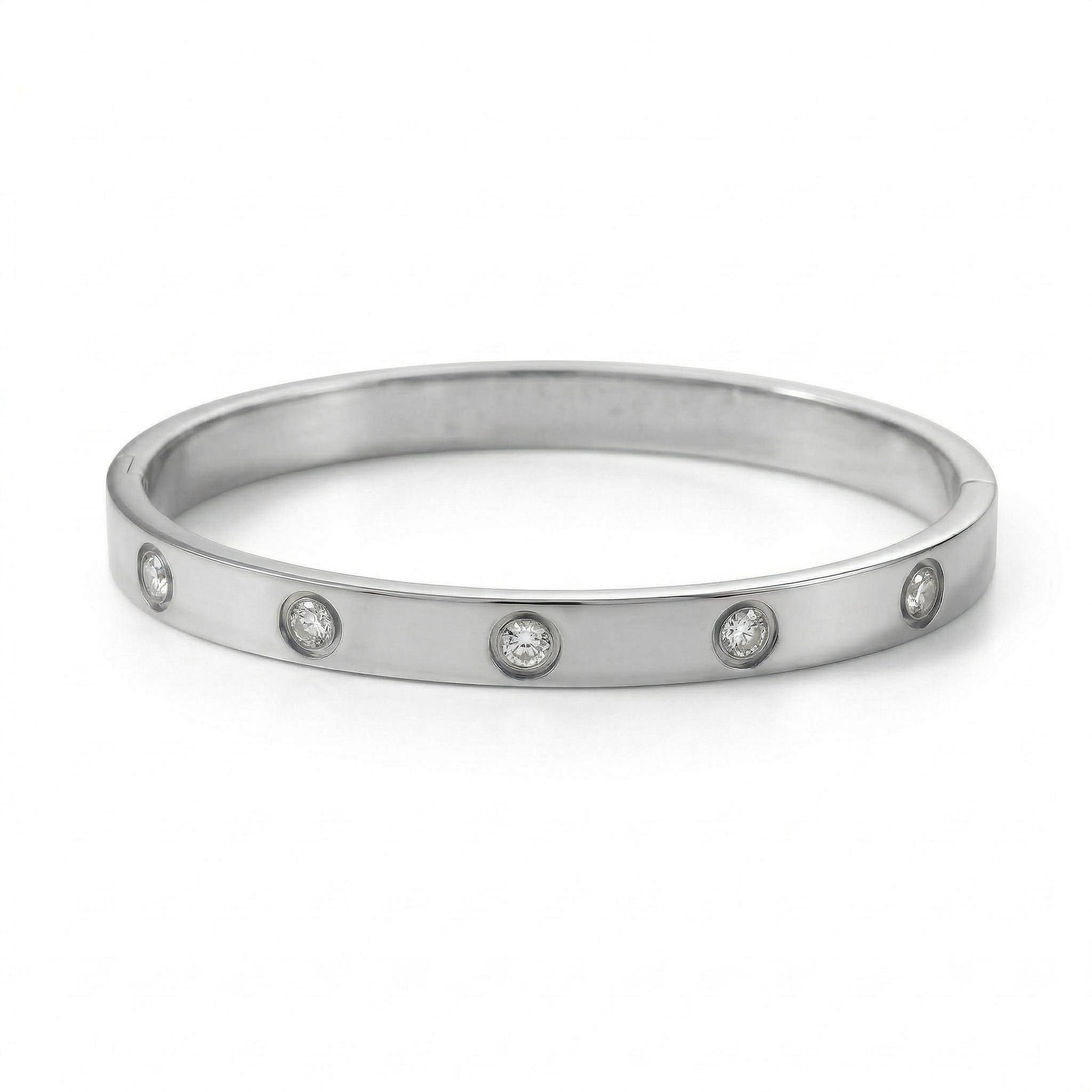 Classic Crystal Love Bangle Bold Statement Style With Street Luxury - Image 4
