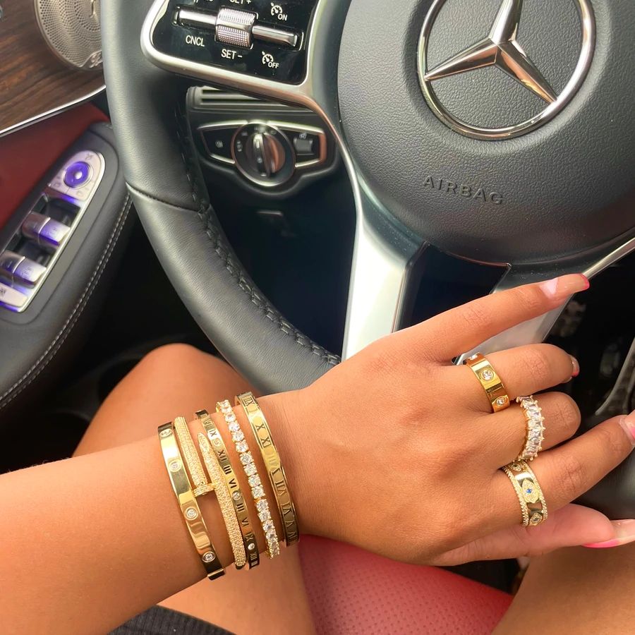 Classic Crystal Love Bangle Bold Statement Style With Street Luxury - Image 7