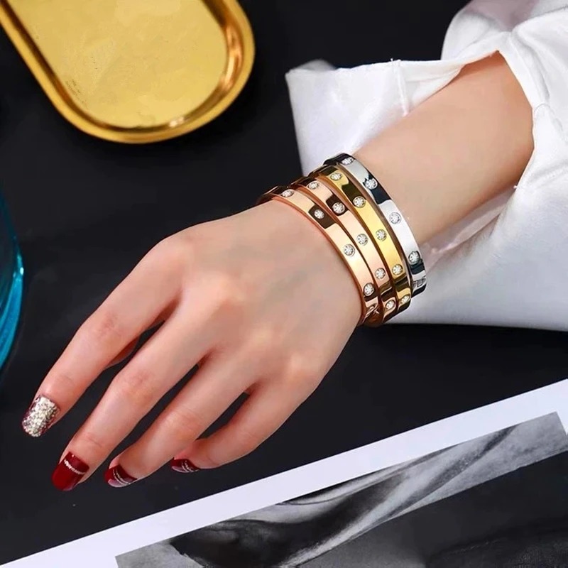 Classic Crystal Love Bangle Bold Statement Style With Street Luxury - Image 9