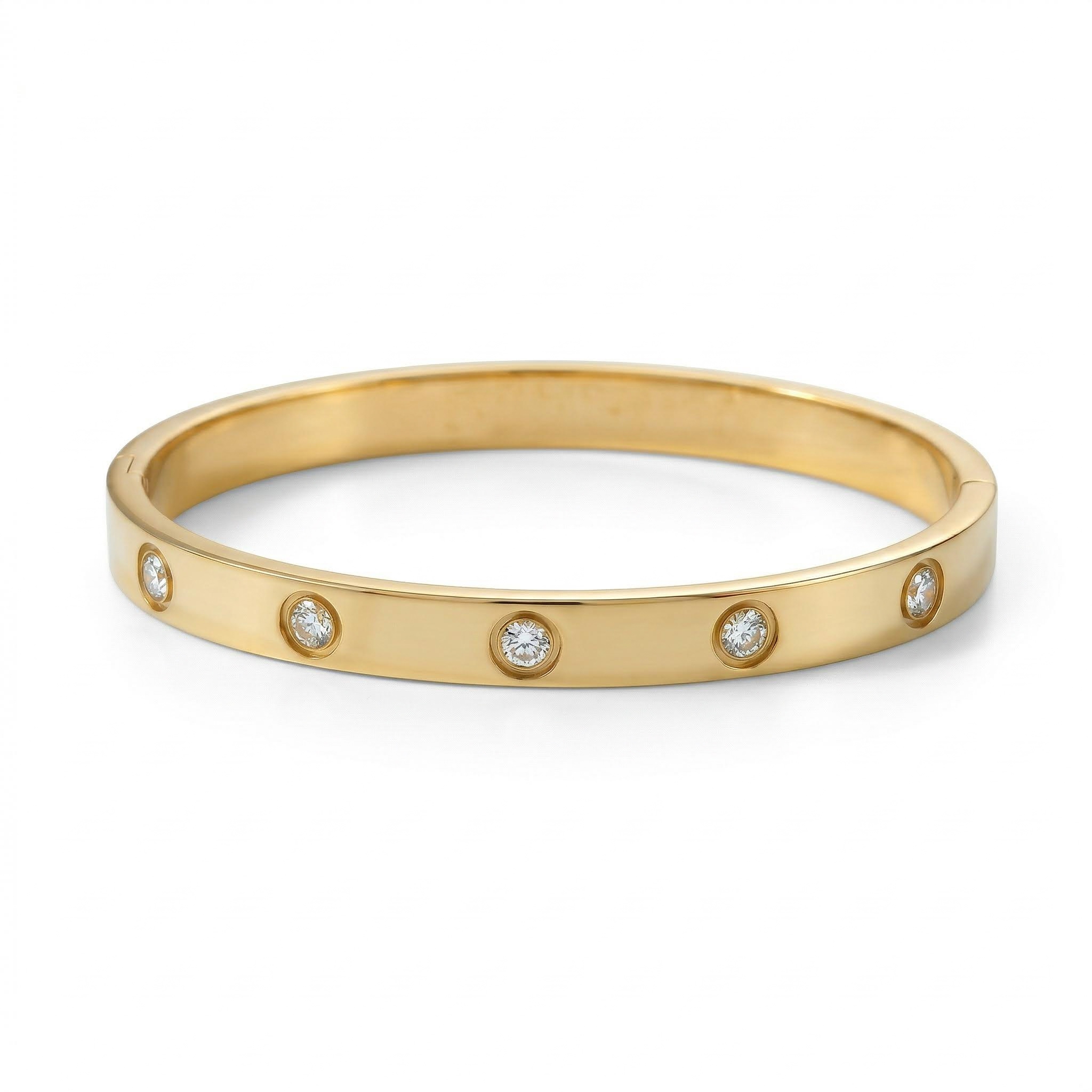 Classic Crystal Love Bangle Bold Statement Style With Street Luxury
