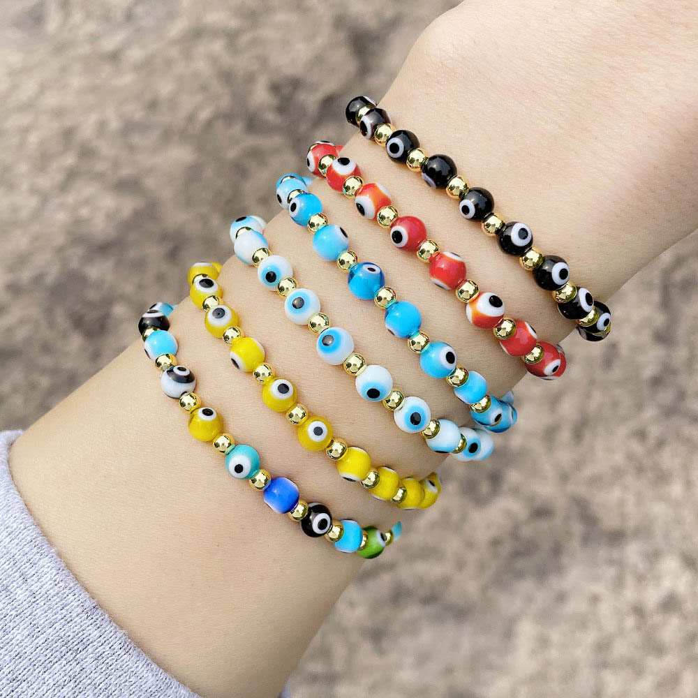 Enamel Colorful Evil Eye Bracelets Bold Statement Style With Street Luxury - Image 10