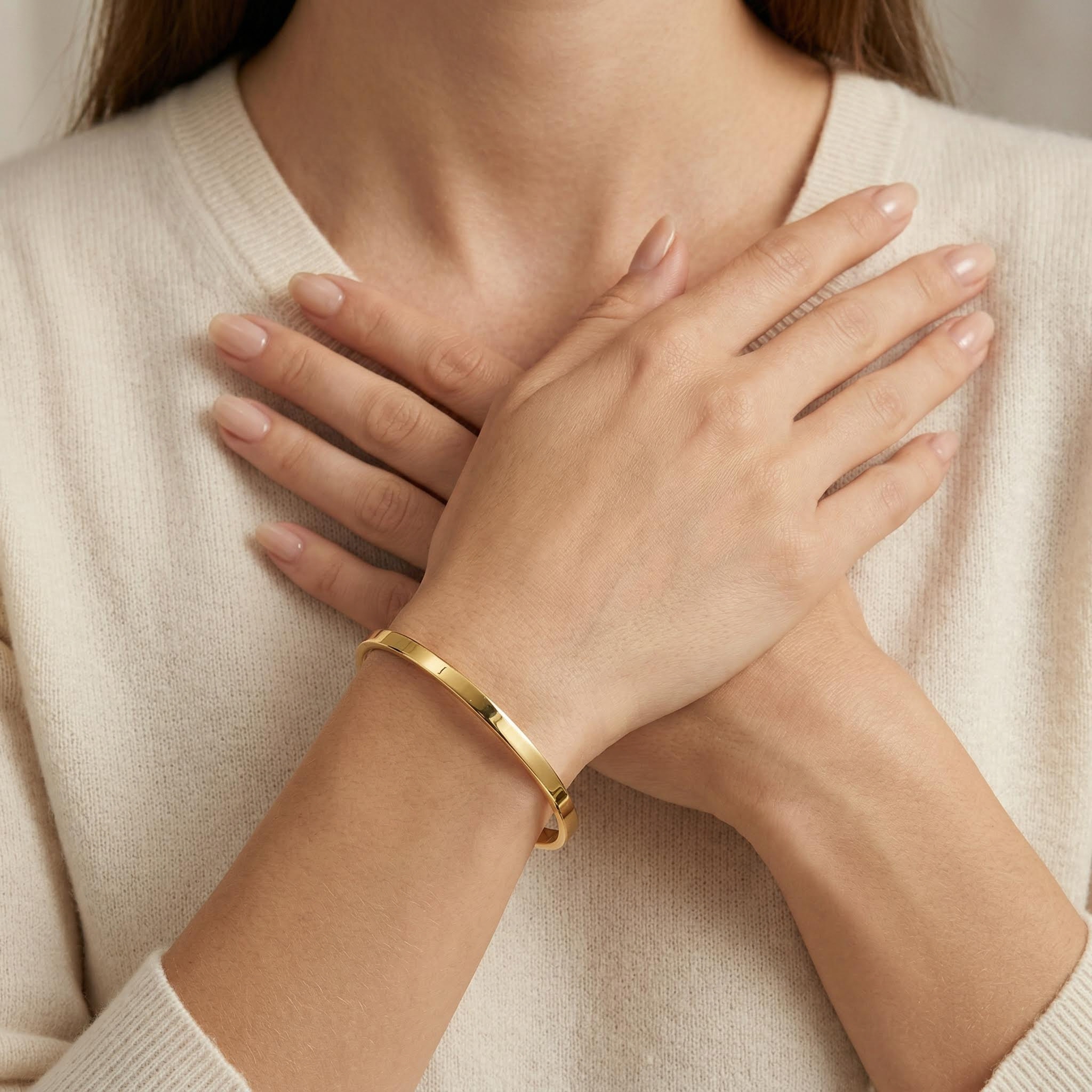 Classic 4mm Cuff Bangle Bold Statement Style With Street Luxury - Image 4