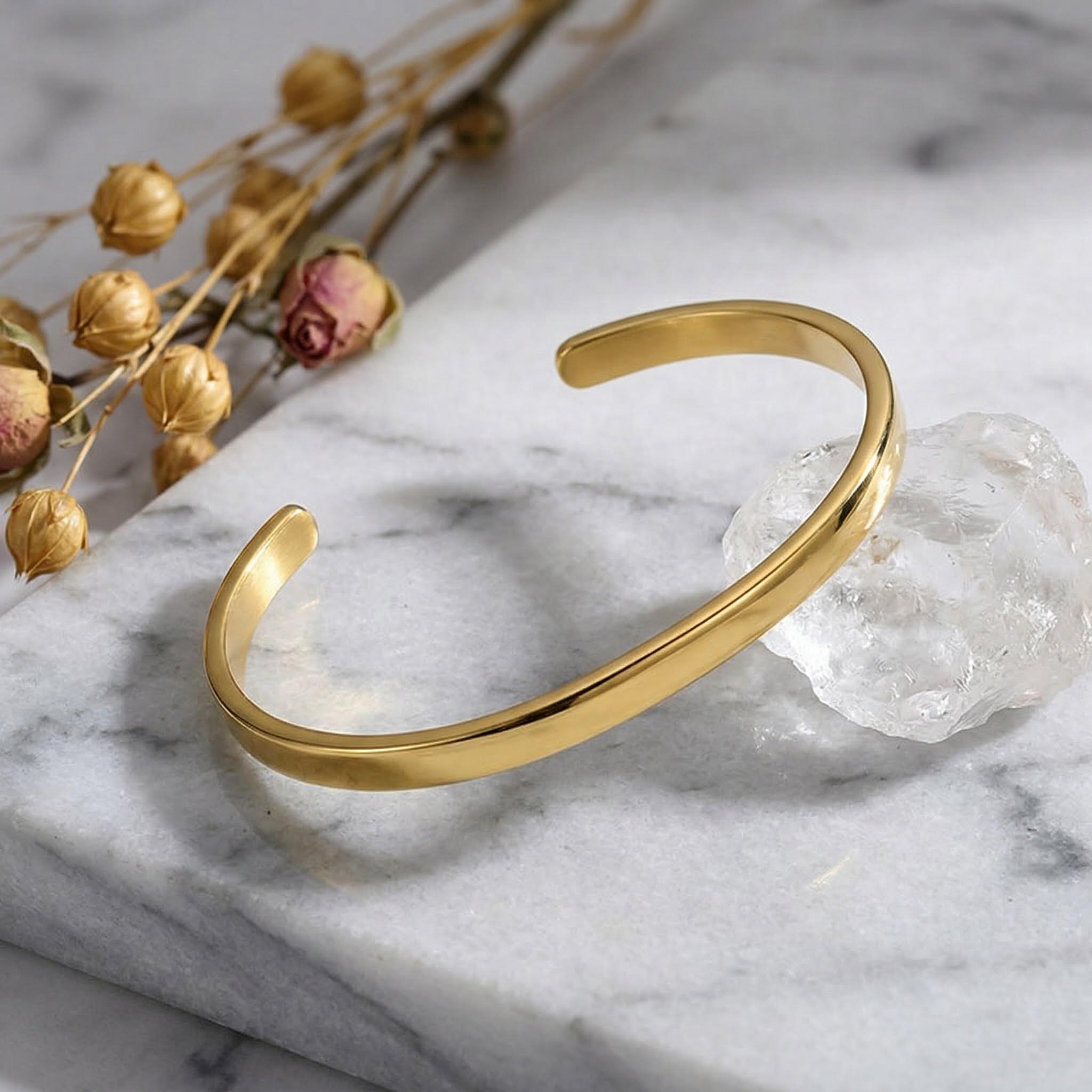 Classic 4mm Cuff Bangle Bold Statement Style With Street Luxury - Image 5