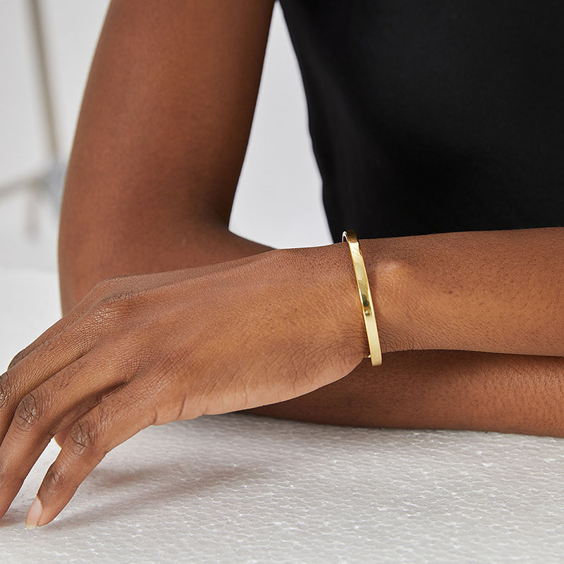 Classic 4mm Cuff Bangle Bold Statement Style With Street Luxury - Image 8