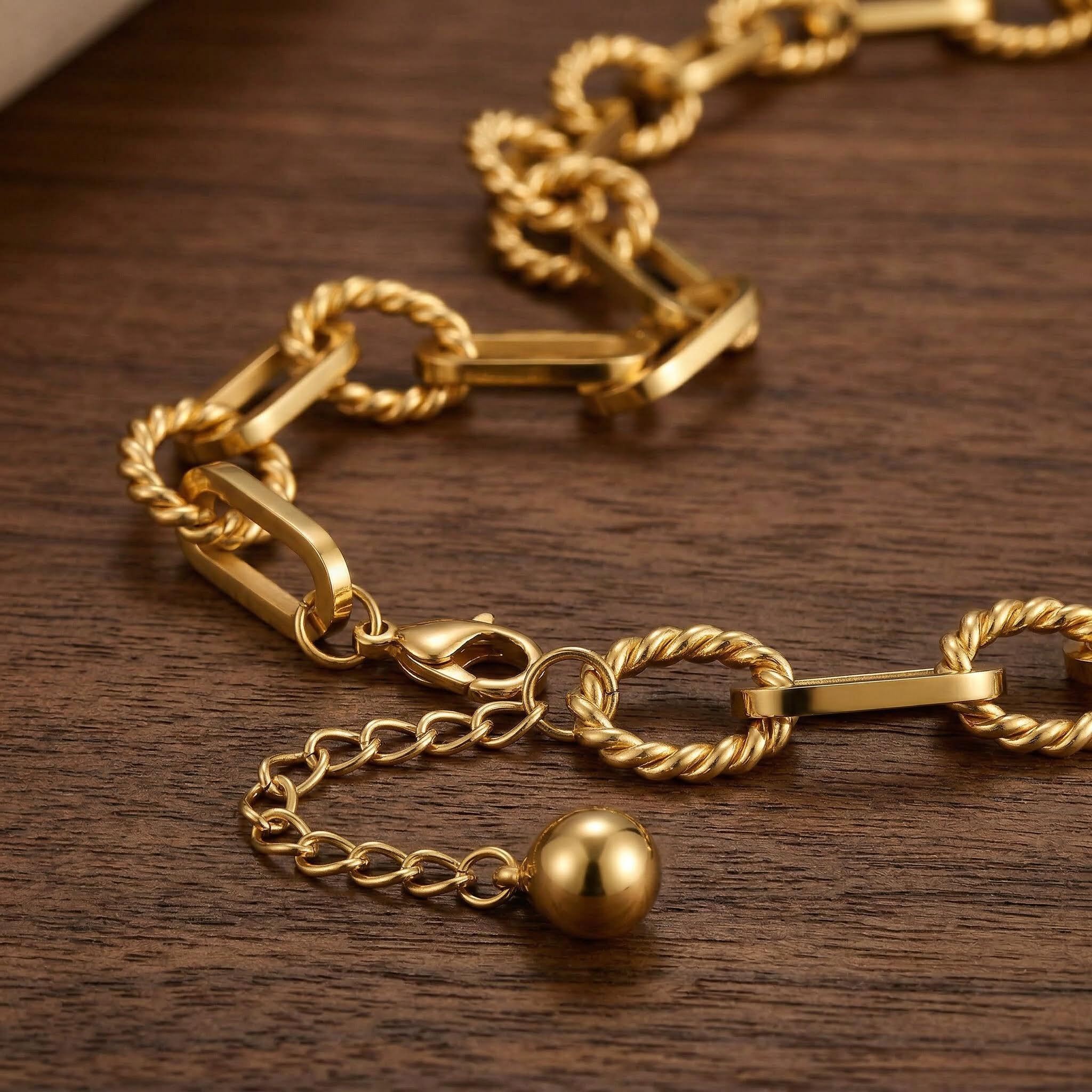 Thick Chain Bracelet Bold Statement Style With Street Luxury - Image 4
