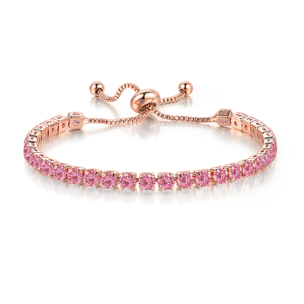 4mm Pink Stones Tennis Bracelet Iced Out Shine With Street Luxury - Image 3