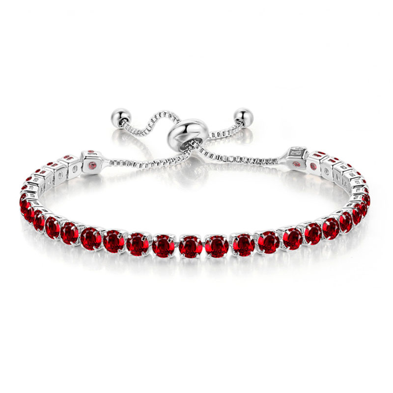 4mm Red Stones Tennis Bracelet Iced Out With Bold Statement Appeal