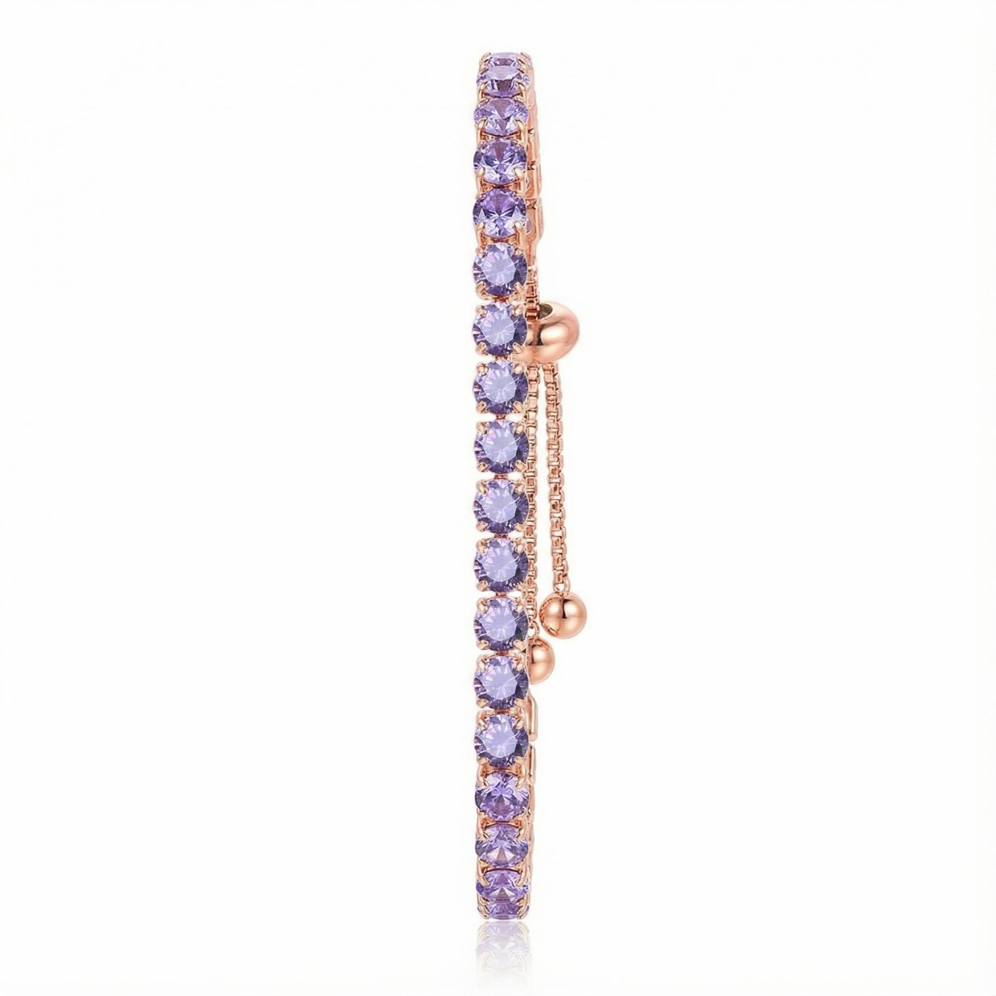 4mm Purple Stones Tennis Bracelet Iced Out Shine With Street Luxury - Image 4