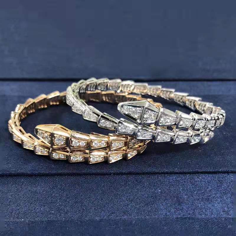 Iced Out Snake Bangle Bracelet With Street Luxury Shine