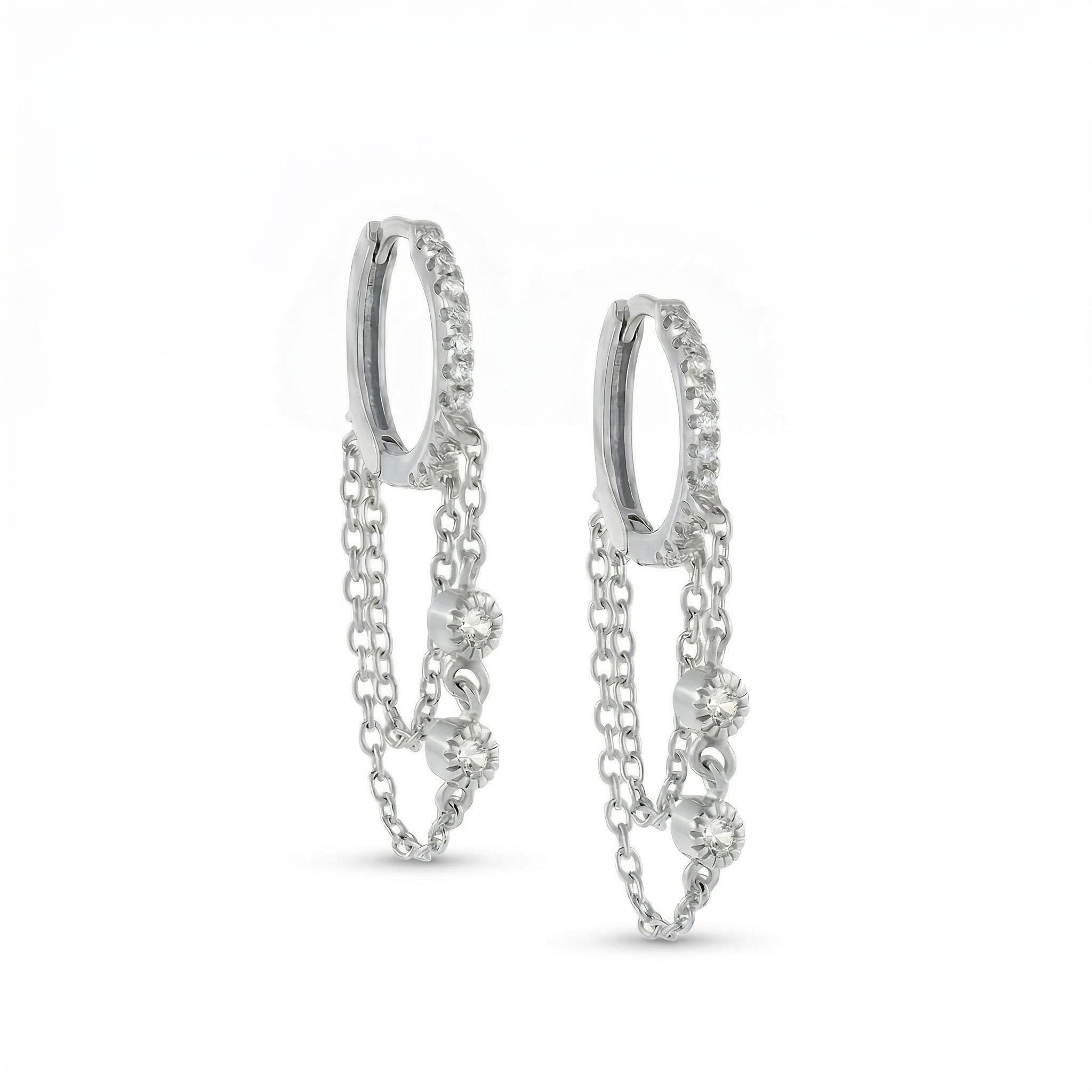Sterling Silver Tassel Earrings Silver With Bold Statement Appeal - Image 4