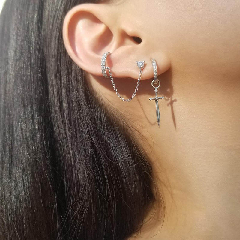 Sterling Silver Dagger Earrings Silver With Bold Statement Appeal - Image 4