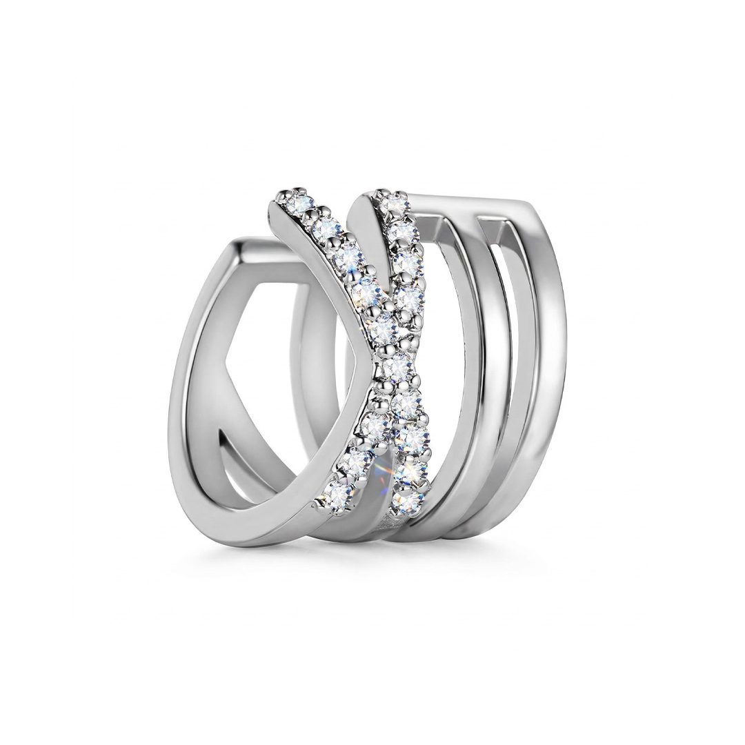 U-shape Cross No Piercing Ear Cuff Ring With Bold Statement Appeal - Image 5