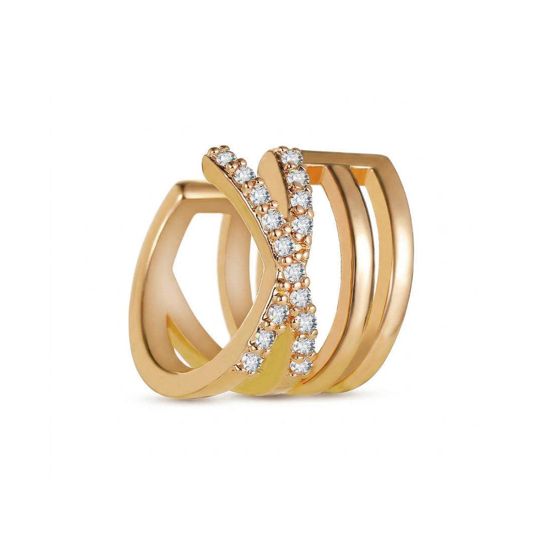 U-shape Cross No Piercing Ear Cuff Ring With Bold Statement Appeal - Image 6