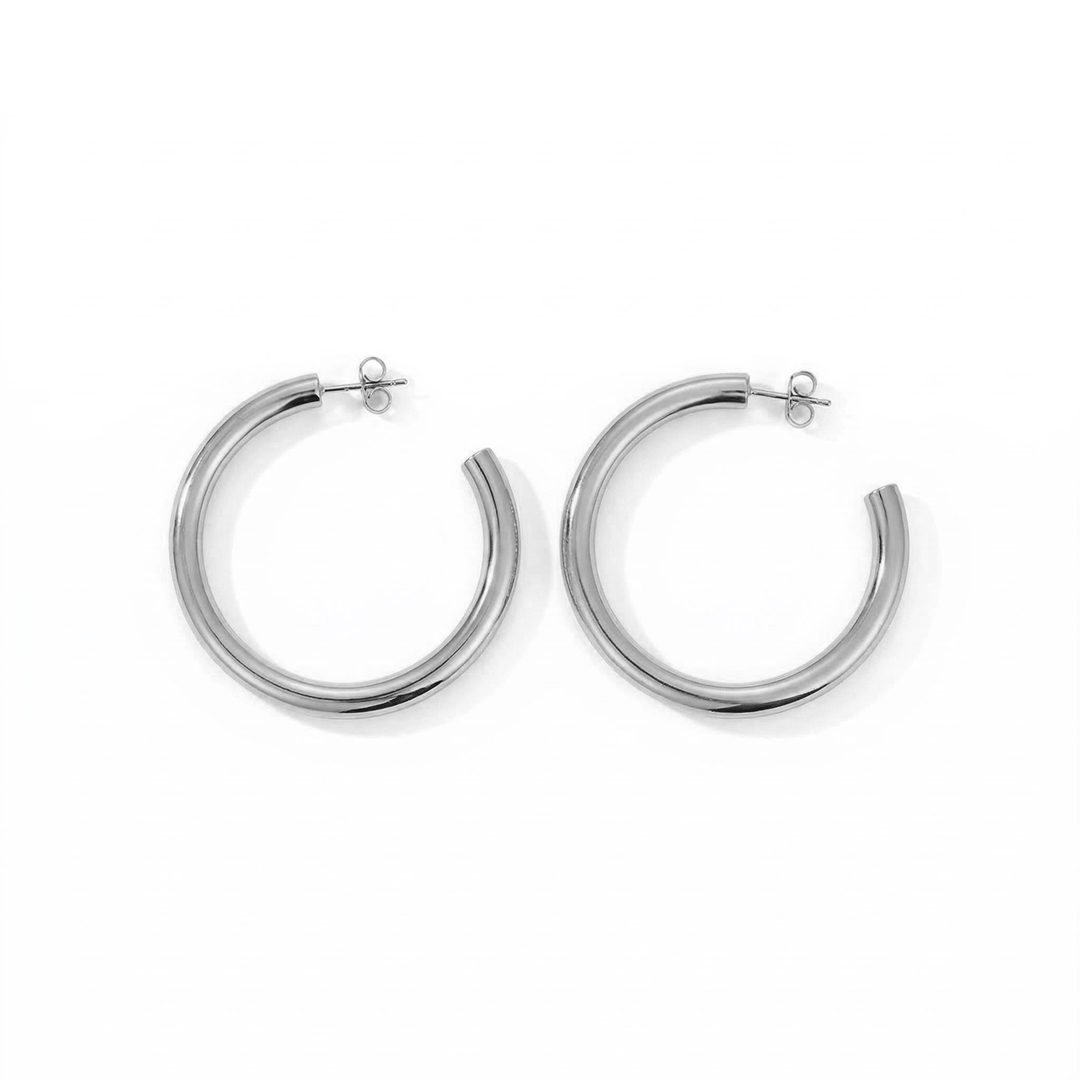 Large C-shape Earrings Bold Statement Style With Street Luxury - Image 3