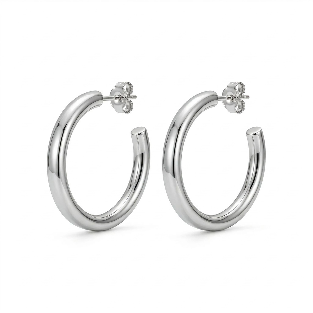 Large C-shape Earrings Bold Statement Style With Street Luxury - Image 4