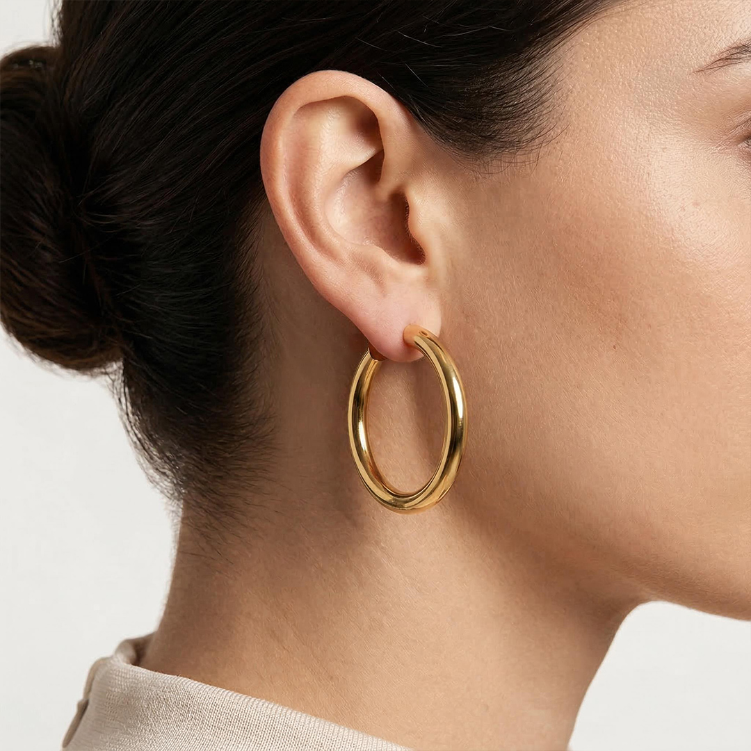 Large C-shape Earrings Bold Statement Style With Street Luxury - Image 5