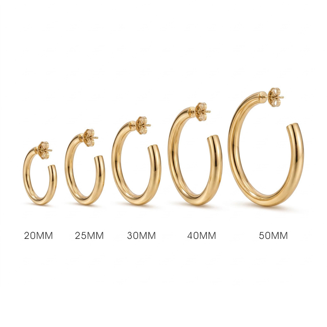 Large C-shape Earrings Bold Statement Style With Street Luxury - Image 6
