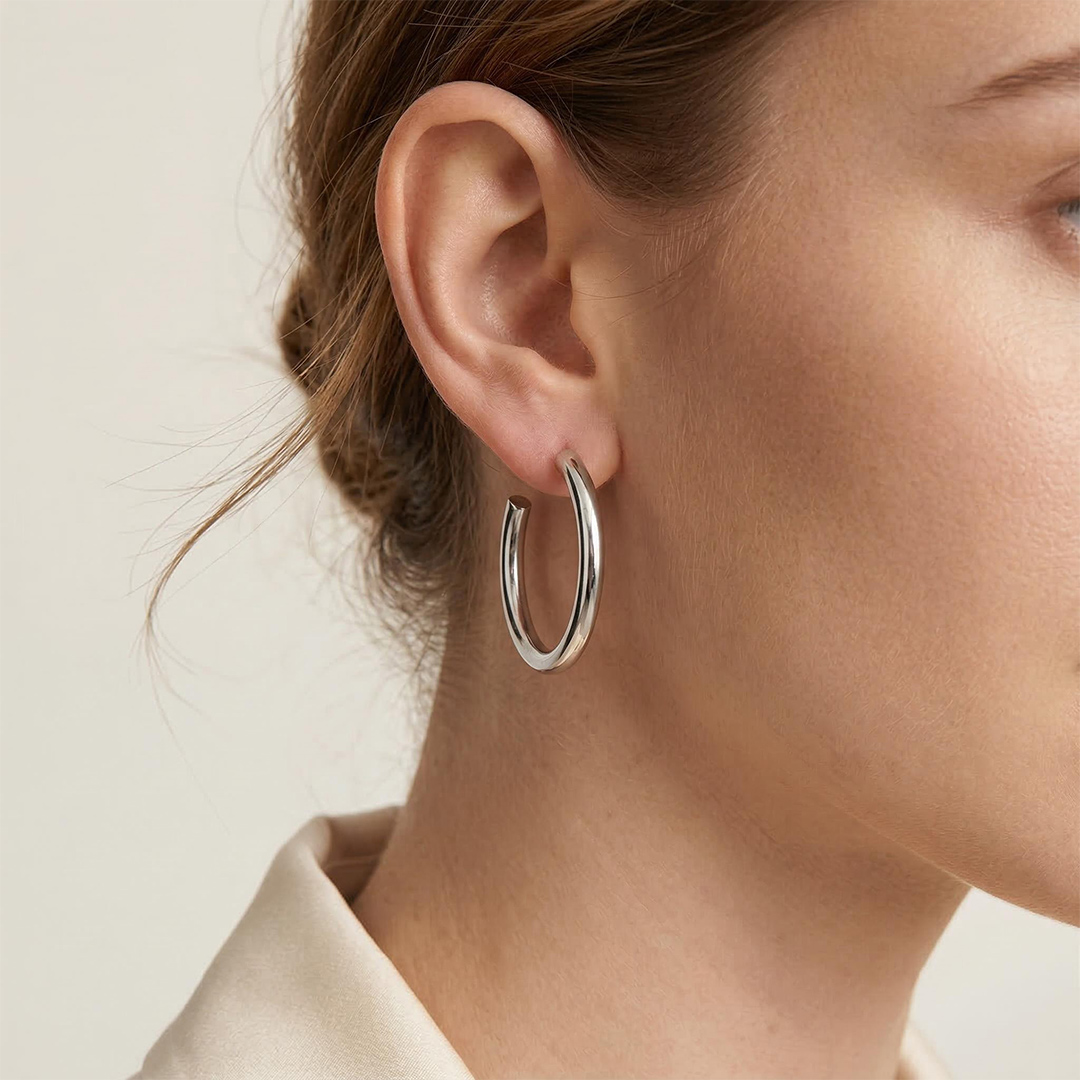 Large C-shape Earrings Bold Statement Style With Street Luxury - Image 8