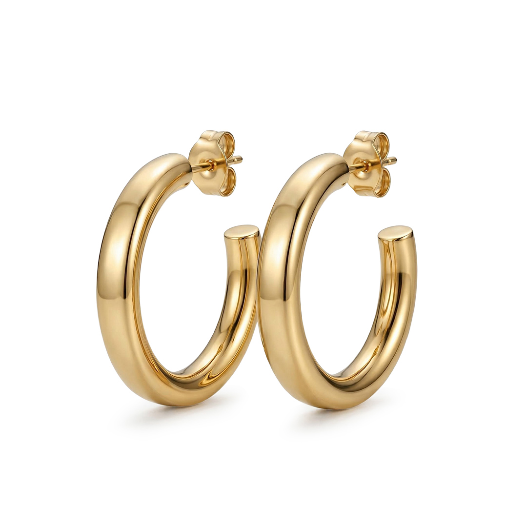Large C-shape Earrings Bold Statement Style With Street Luxury