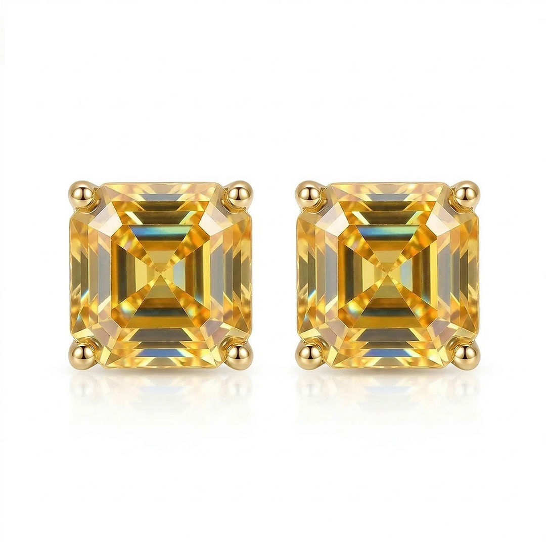 Colorful Square Stud Earrings Bold Statement Style With Street Luxury - Image 5