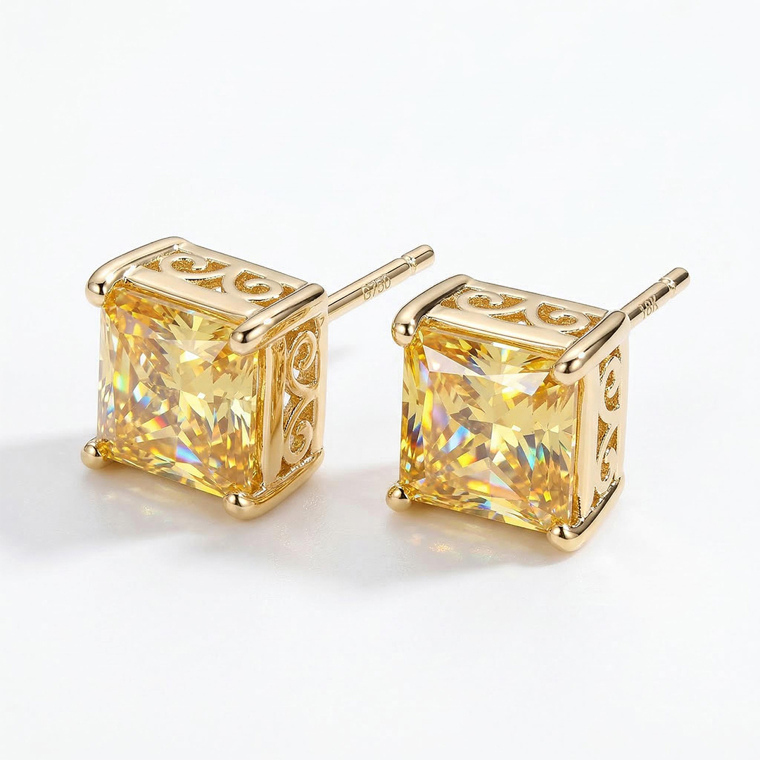 Colorful Square Stud Earrings Bold Statement Style With Street Luxury - Image 6