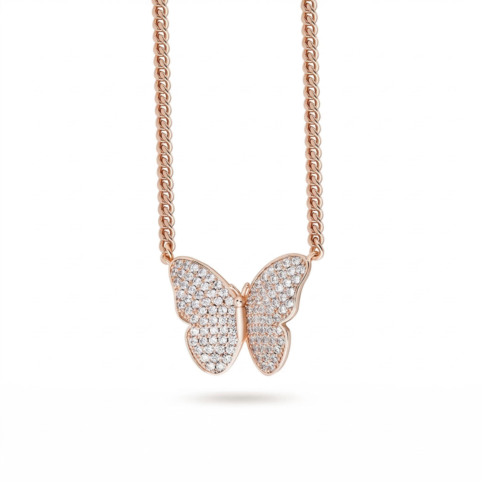 Iced Out Butterfly Cuban Necklace Pendant With Street Luxury Shine - Image 5