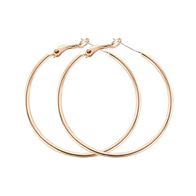 30mm-70mm Circle Hoop Earring In Gold Gold Shine With Street Luxury
