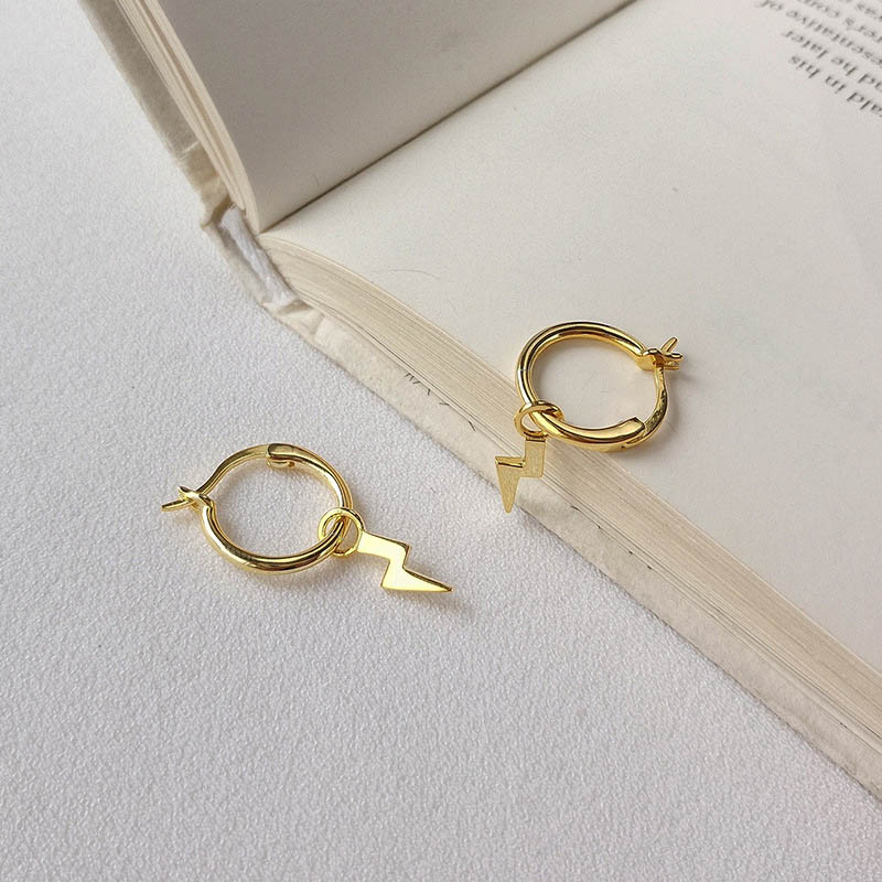 Lightning Drop Earring In Gold Silver With Bold Statement Appeal - Image 3