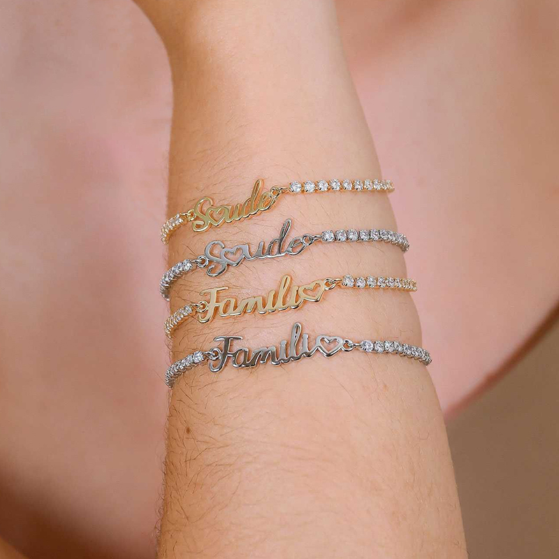 Personalized Tennis Name Bracelet In Gold Iced Out Shine With Street Luxury - Image 5