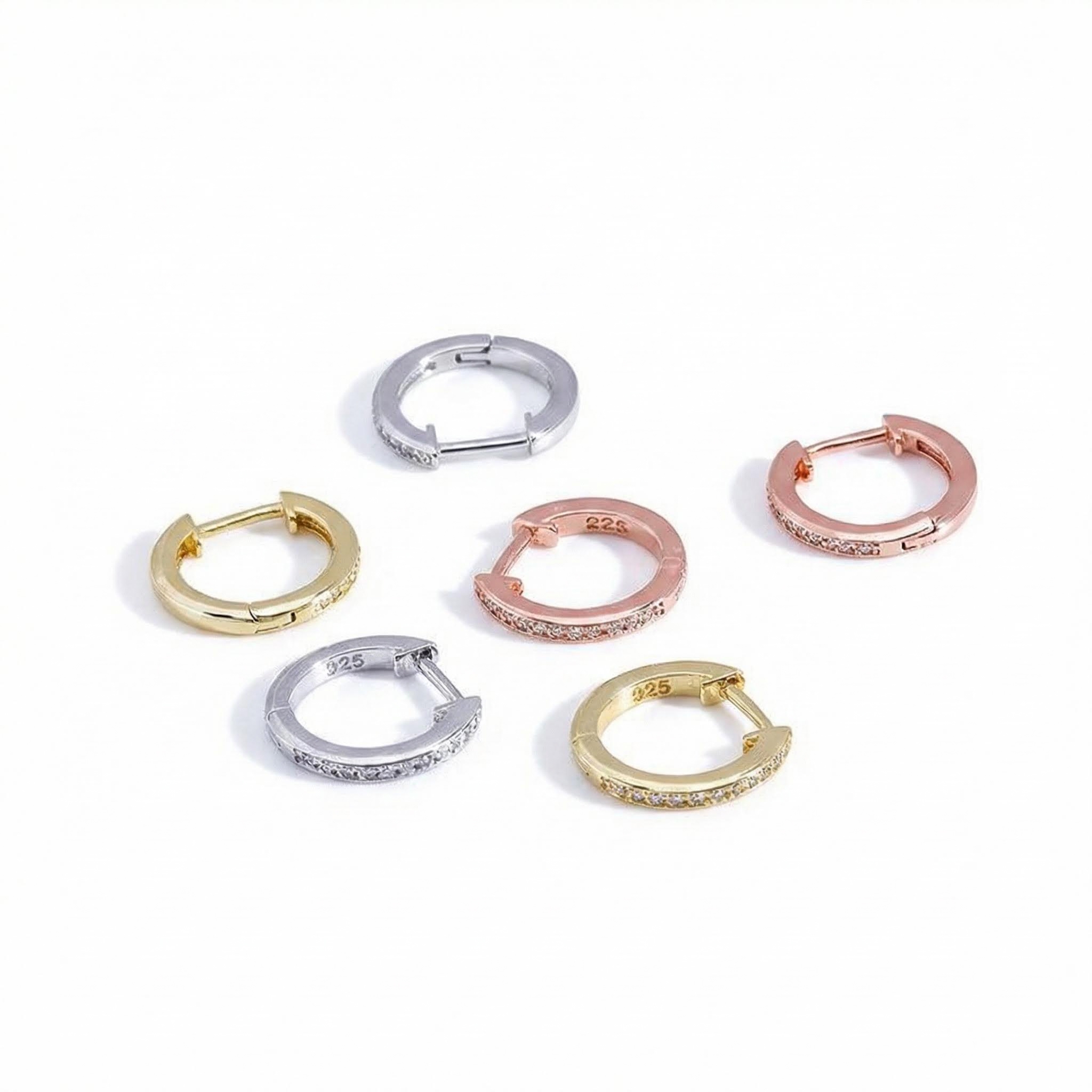 Women's Iced Out Hoop Earrings Gold With Street Luxury Shine - Image 5
