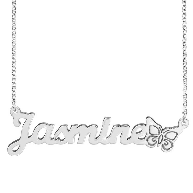 Personalized Butterfly Name Necklace Gold With Street Luxury Shine - Image 3