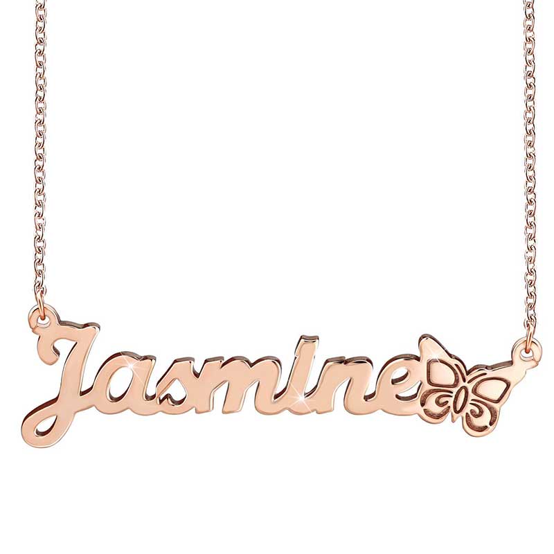 Personalized Butterfly Name Necklace Gold With Street Luxury Shine - Image 8