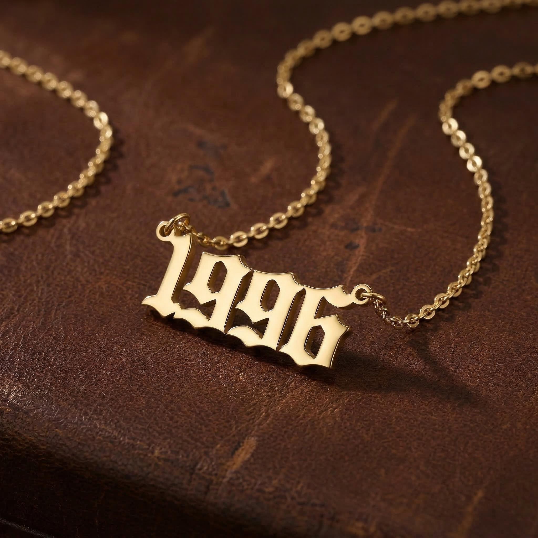 Personalized Birth Year Number Necklace Silver With Street Luxury Shine - Image 6