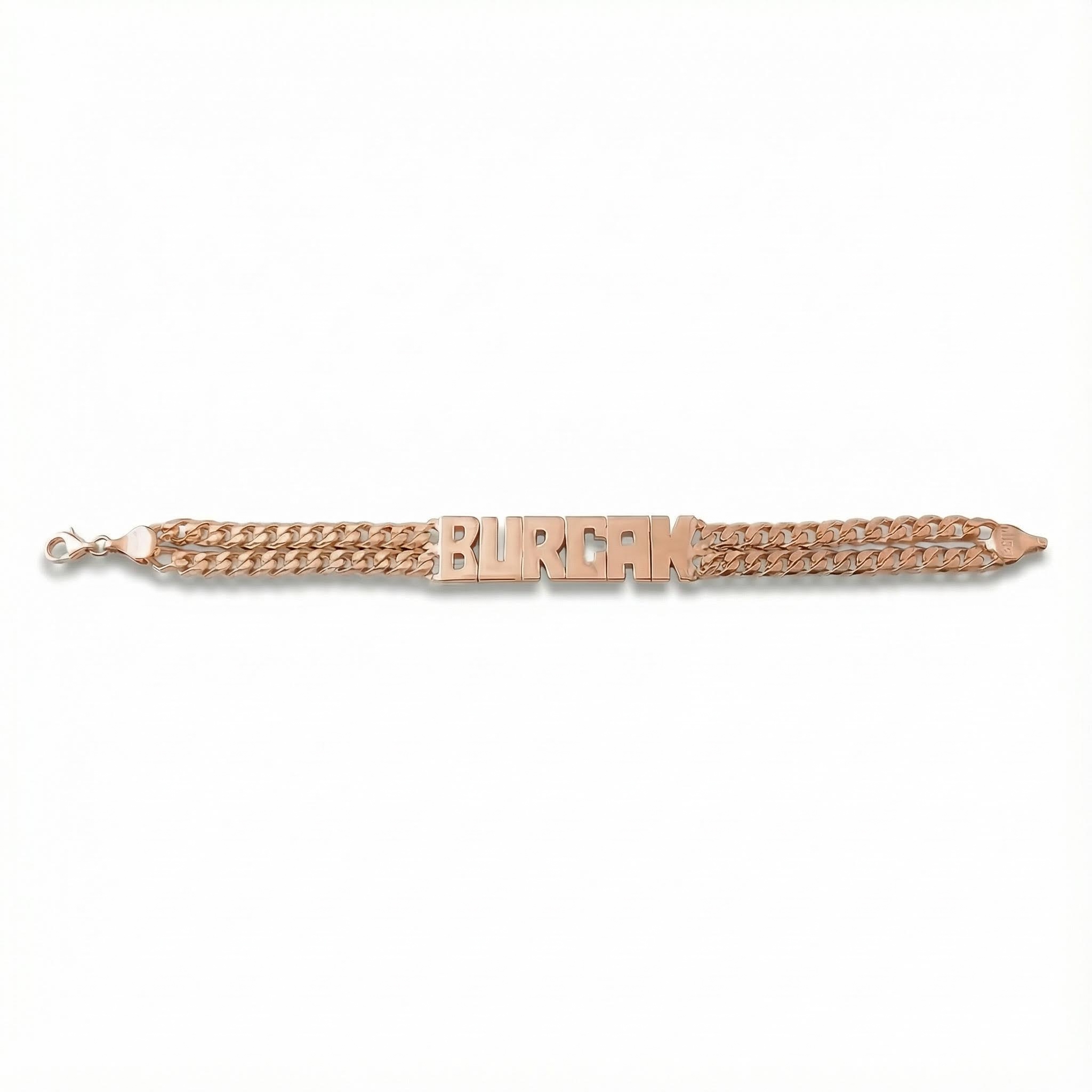Personalized Double Chain Name Bracelet Silver With Street Luxury Shine - Image 5