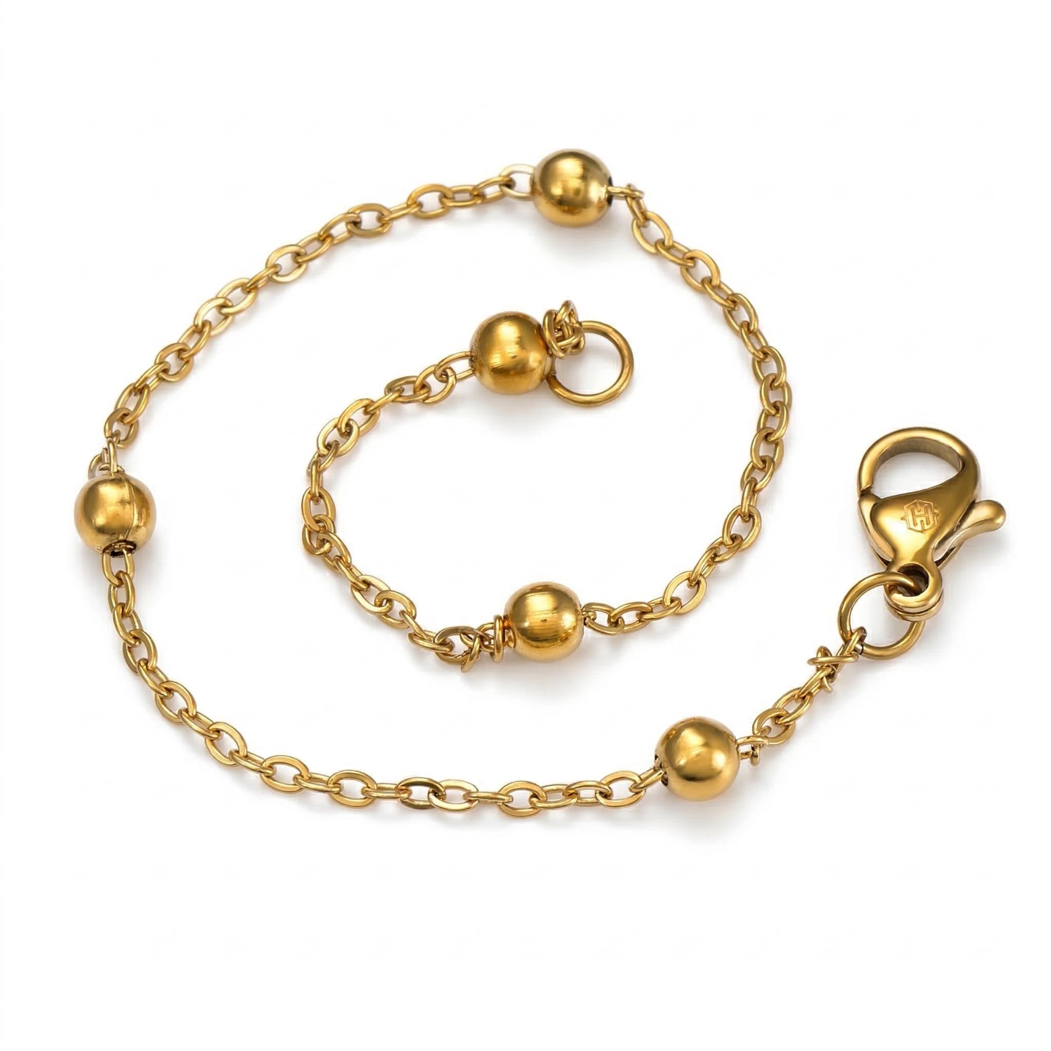 3mm Interval Beads Bracelet In Gold Built For Bold Statement Style - Image 4