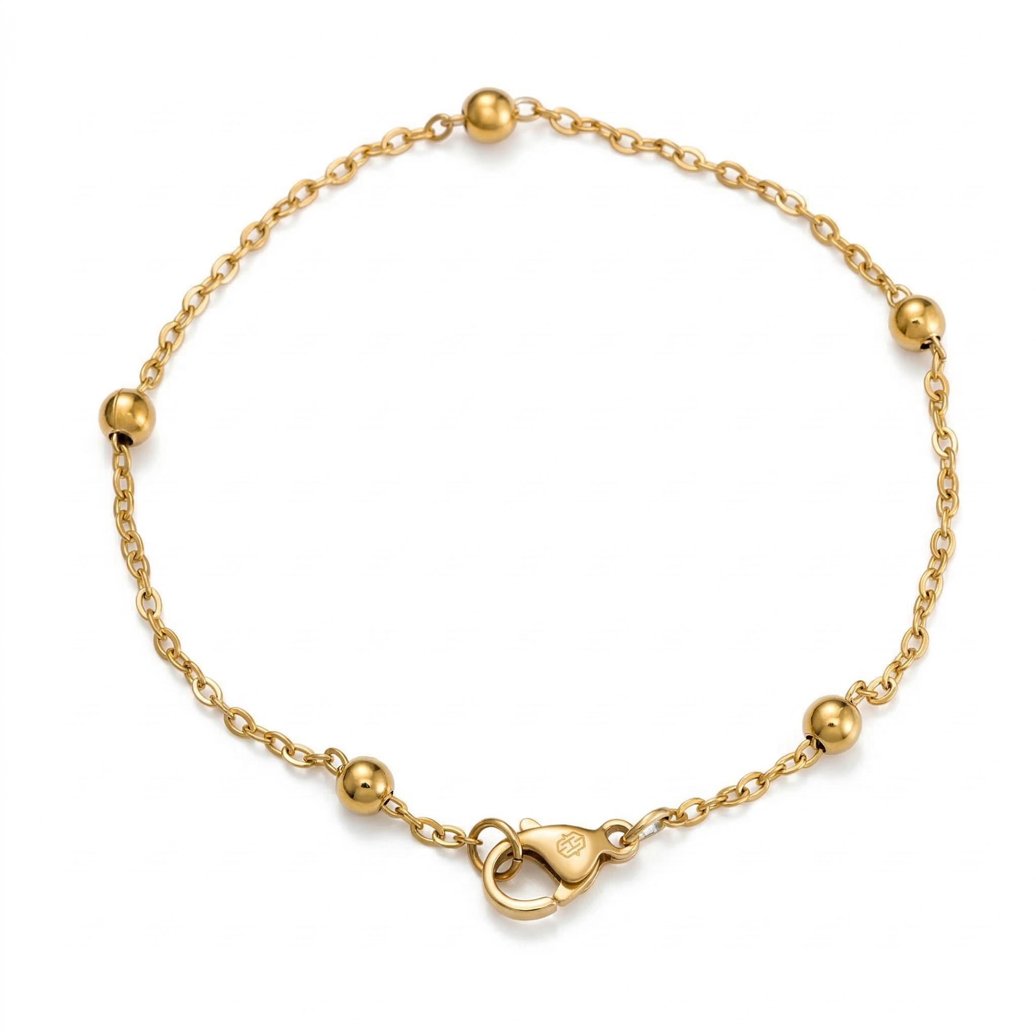 3mm Interval Beads Bracelet In Gold Built For Bold Statement Style
