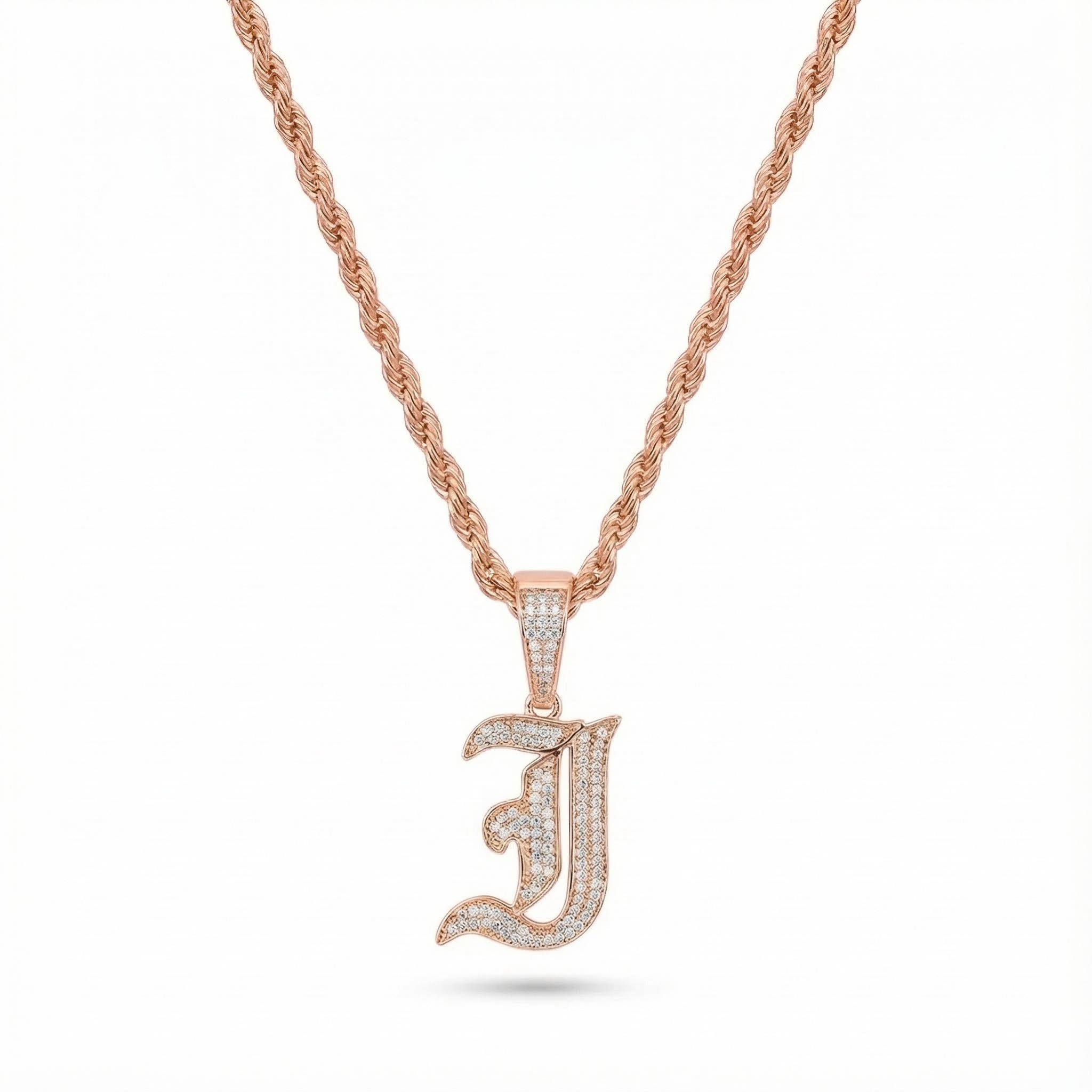 Women's Iced Out Old English 26 Letters Pendant With Street Luxury Shine - Image 5